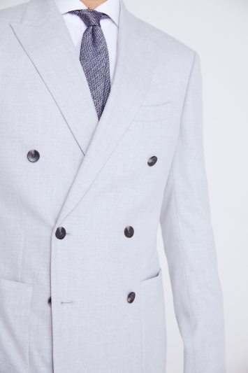 Tailored Fit Light Grey Flannel Jacket 