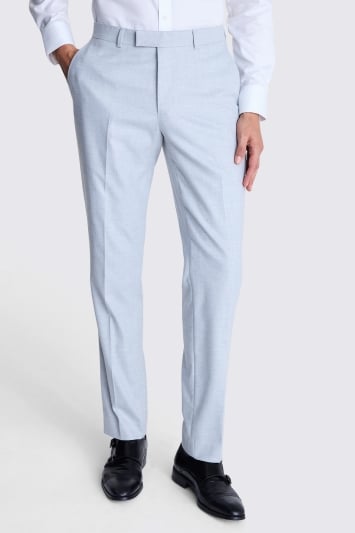 Tailored Fit Light Grey Flannel Trouser