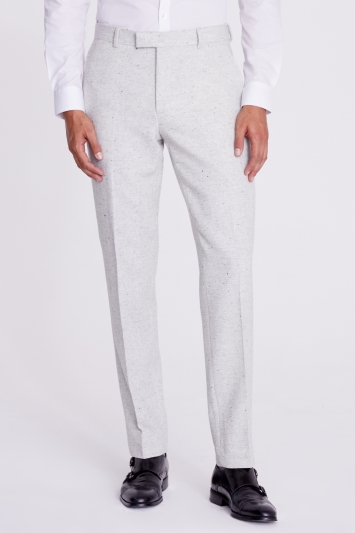 Slim Fit Grey Donegal Trousers