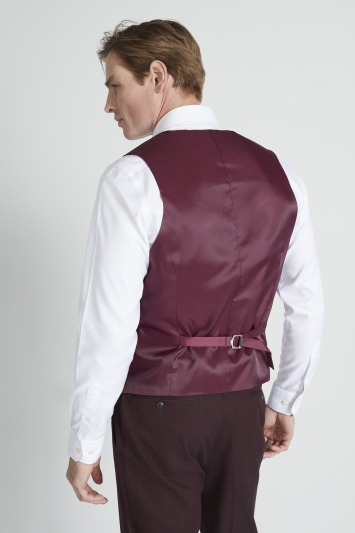 Tailored Fit Fig Flannel Waistcoat