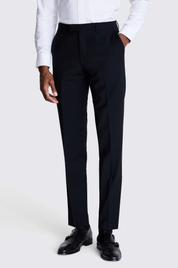 Tailored Fit Black Performance Trousers
