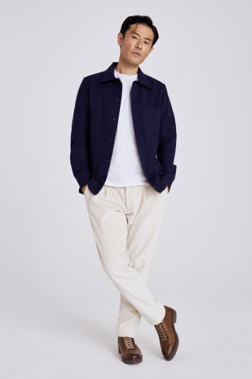 Tailored Fit Navy Overshirt