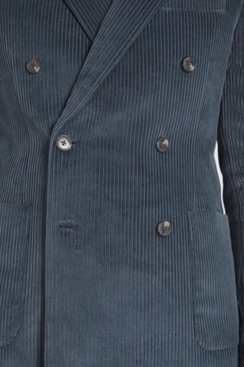 Moss Slim Fit Cord Suit Jacket, Teal