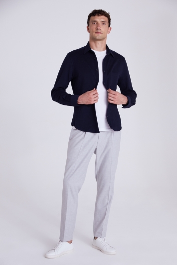 Navy Double Faced Overshirt
