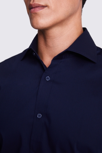 Tailored Fit Navy Stretch Shirt