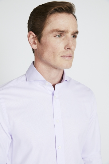 Tailored Fit Lilac Oxford Shirt