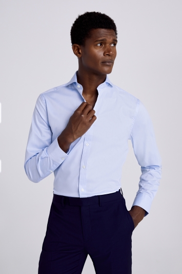 Tailored Fit Sky Twill Stretch Shirt