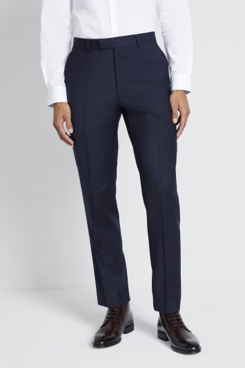 Regular Fit Navy Twill Trousers