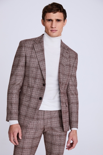 Slim Fit Red Check Jacket 