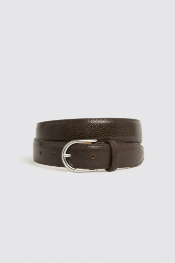 Made in England Chocolate Leather Belt