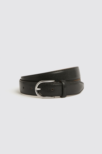Made in England Black Leather Belt