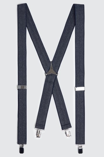 Men039s 35mm Wide Suspenders 6 Buttons Adjustable Elastic Leather Braces  Trousers  eBay