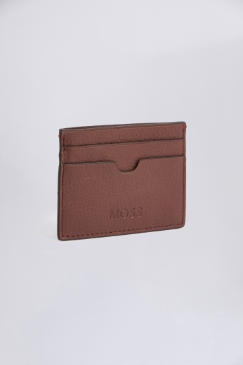 Chocolate Grained Leather Cardholder