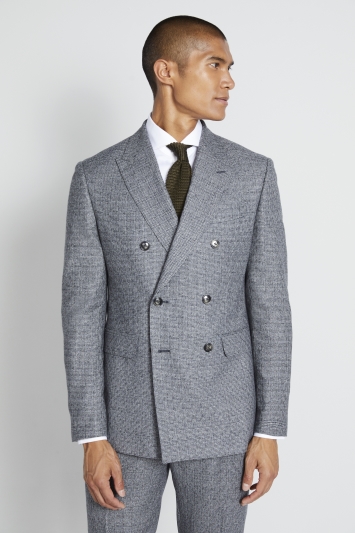 Slim-Fit Black-and-White Puppytooth Jacket 