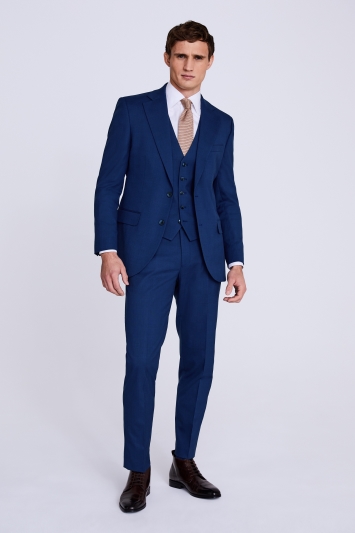 Tailored Fit Blue Check Suit