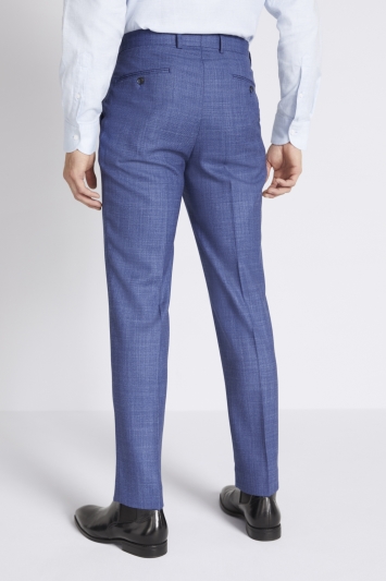 Regular Fit Blue Birdseye Trousers