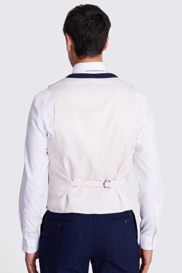 Regular Fit Blue Stripe Waistcoat