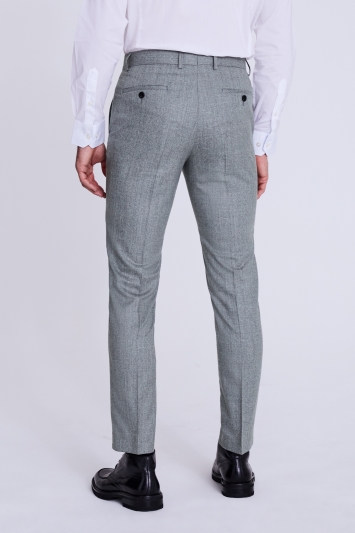 Slim Fit Grey Flannel Trousers