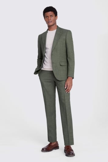 Tailored Fit Green Puppytooth Performance Jacket