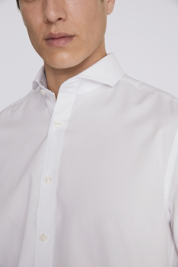 Tailored Fit Print Contrast Non-Iron Shirt