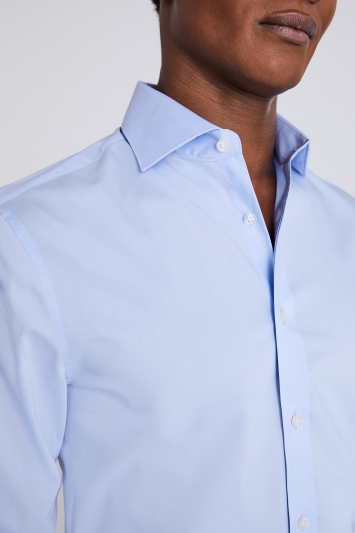 Tailored Fit Double Cuff Sky Stretch Shirt