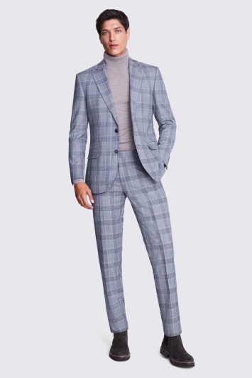 Tailored Fit Black & White Check Jacket 