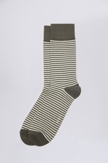 Grey & White Stripe Socks