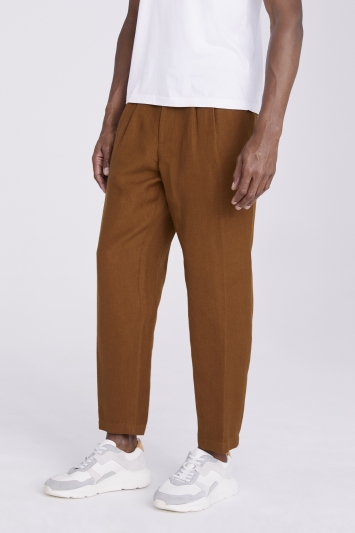 Casual Rust Carrot Trousers