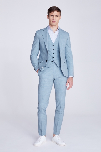 skepsis Bageri Jernbanestation DKNY Slim Fit Light Blue Suit
