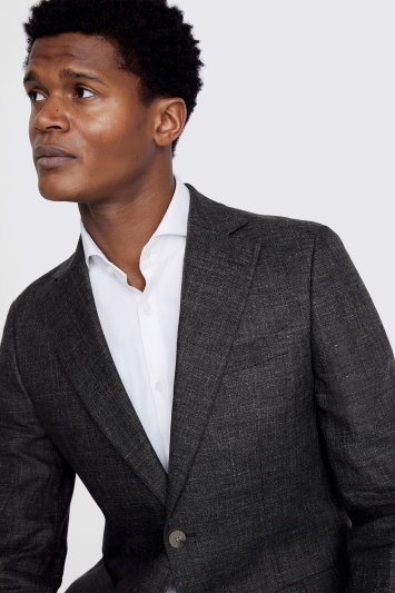 Moss Custom Made  Khaki Linen Suit In Green