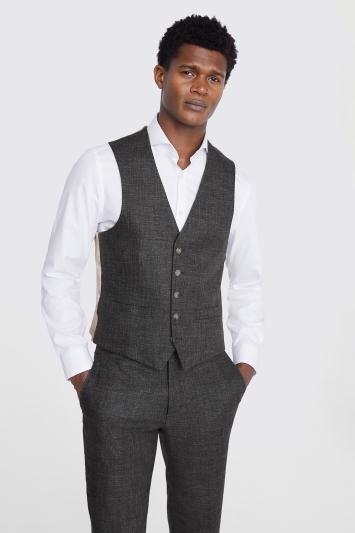 Moss Custom Made Khaki Linen Suit In Green