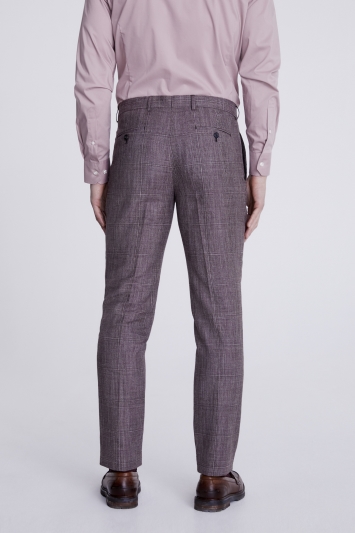 Italian Slim Fit Quartz Check Trousers 
