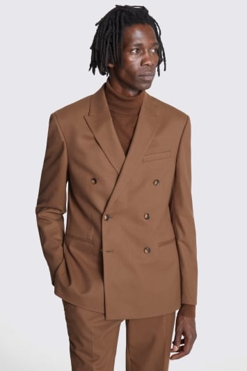 Slim Fit Copper Flannel Suit Jacket