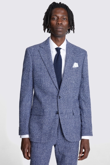 Tailored Fit Boucle Check Tweed Jacket