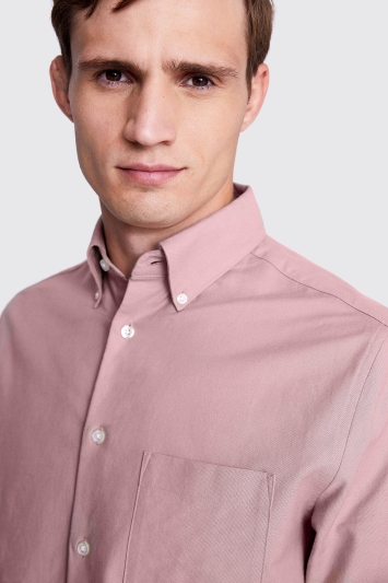 Dusky Pink Washed Oxford Shirt