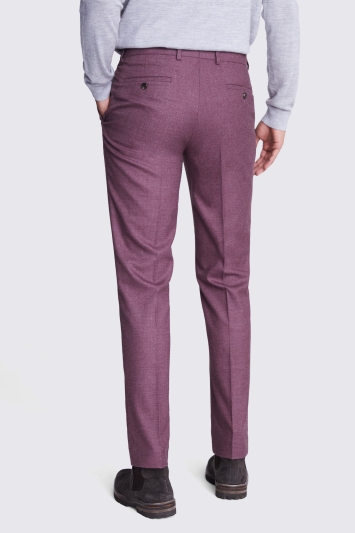 Slim Mulberry Flannel Trousers