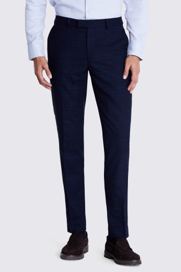 Slim Fit Ink Check Trousers