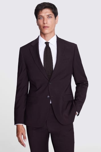 DKNY Slim Fit Claret Suit Jacket