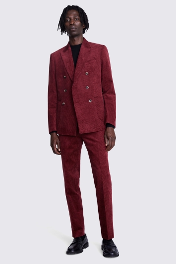 Slim Fit Red Corduroy Jacket