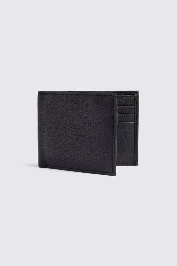 Black Grained Leather Wallet