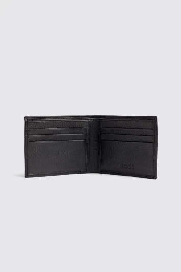 Black Grained Leather Wallet
