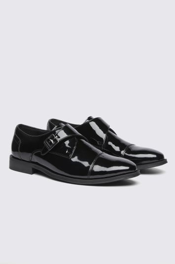 Black Patent Monk Shoe