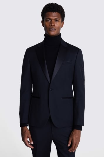 DKNY Slim Fit Black Tuxedo Suit Jacket