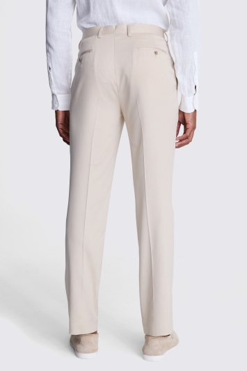 ERMENEGILDO ZEGNA CLOTH MEN'S ERMENEGILDO ZEGNA CLOTH ITALIAN TAILORED FIT LIGHT CAMEL BROWN SILK TROUSERS