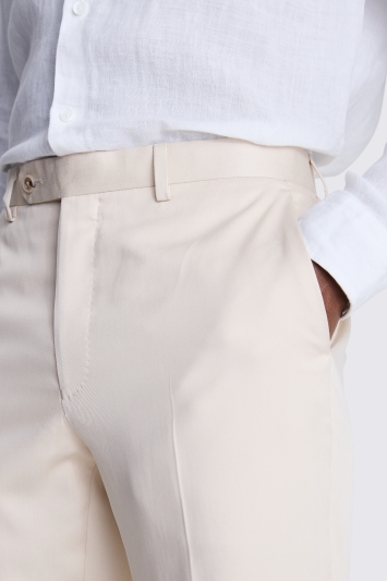 ERMENEGILDO ZEGNA CLOTH MEN'S ERMENEGILDO ZEGNA CLOTH ITALIAN TAILORED FIT LIGHT CAMEL BROWN SILK TROUSERS