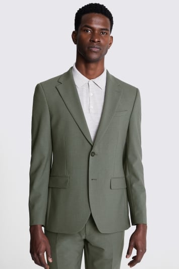 DKNY Slim Fit Sage Green Suit Jacket