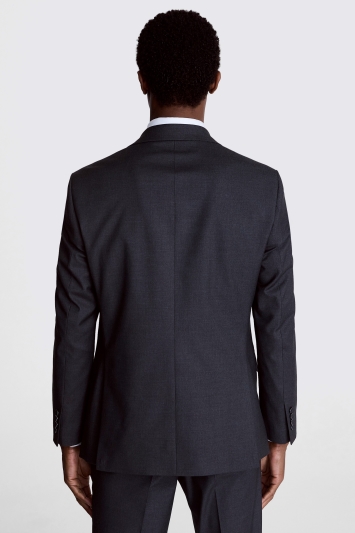 Moss Custom Made Charcoal Stretch Suit In Grey