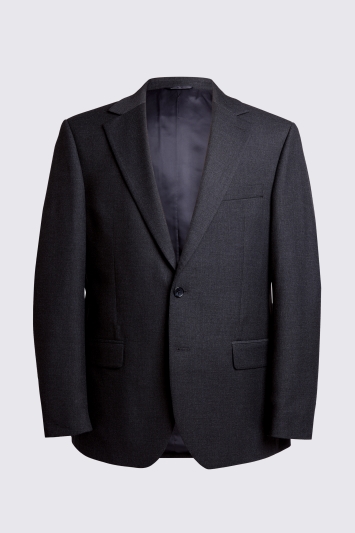 Moss Custom Made Charcoal Stretch Suit In Grey
