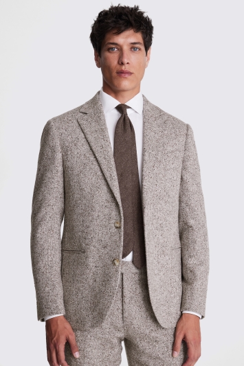 Moss Custom Made Taupe Donegal Suit In Beige