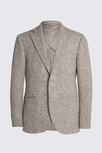 Moss Custom Made  Taupe Donegal Suit In Beige